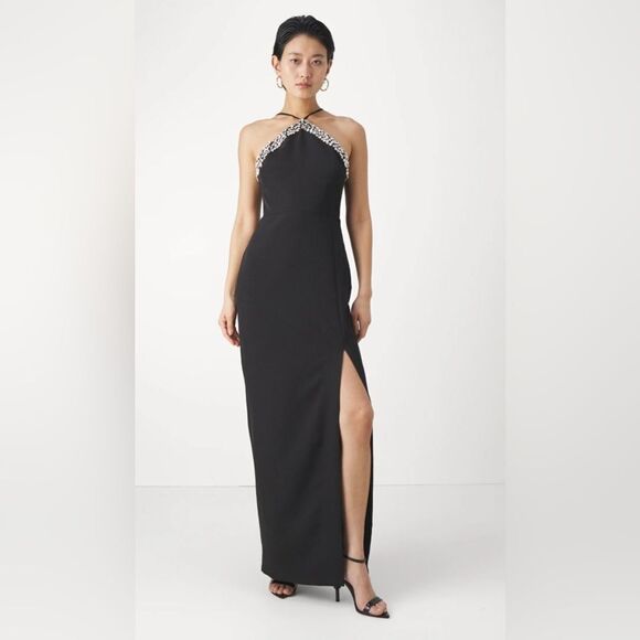 NWT ML Monique Lhuillier KIRA LONG DRESS - Occasion wear - black Size 8